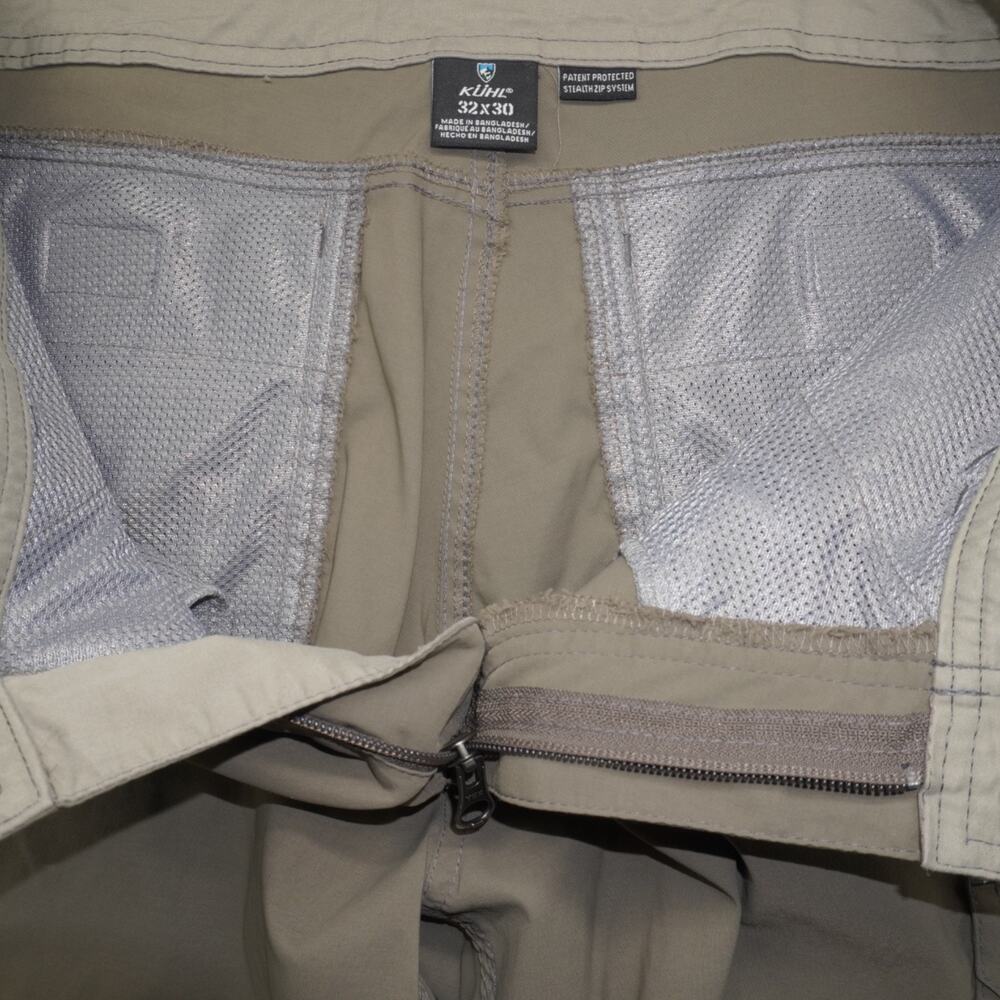 KUHL Convertible Hiking Pants Men’s 32x30 Zip Off Cargo Outdoor Trail Travel - Picture 3 of 13